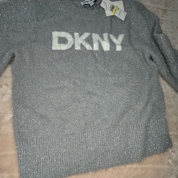 Dkny Sweaters - DKNY Metallic Gray Sweater